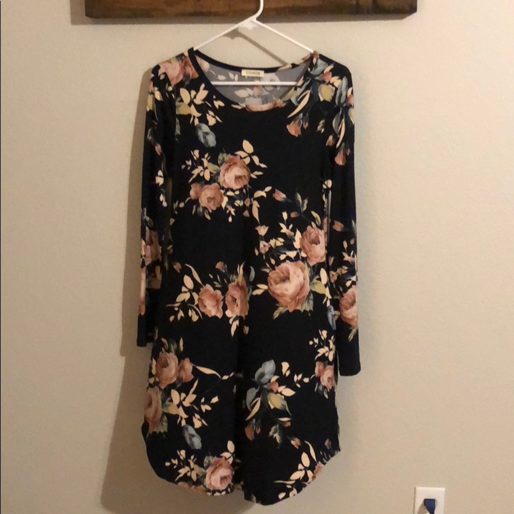 Long sleeve floral dress